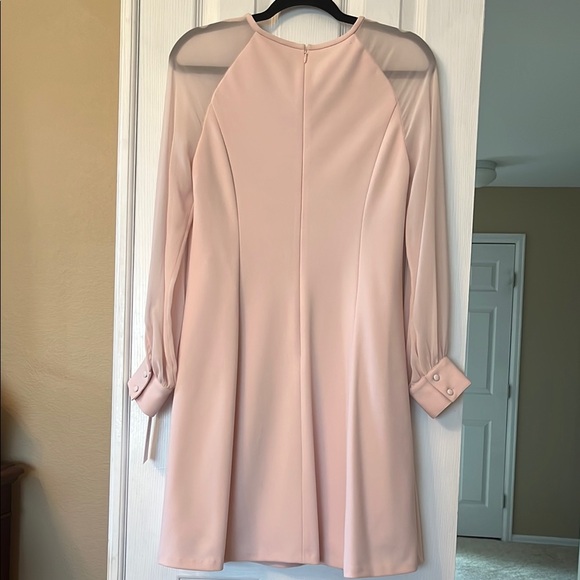 Calvin Klein Pink A-Line Long Sleeve Dress Sz 8 - Picture 5 of 5